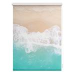Klemfix rolgordijn The Beach polyester - turquoise/beige - 60 x 150 cm