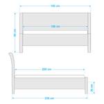 Bed v. Loom-weefsel Den Haag 180 x 200cm