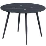 Tavolino da salotto Medo I Vetro / Metallo - Effetto marmo nero / Nero