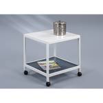 Salontafel Talsi metaal/glas - Wit