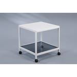 Salontafel Talsi metaal/glas - Wit