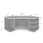 Bureau d’angle Crosswoods Anthracite / Blanc