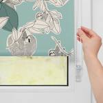 Klemfix rolgordijn Sloths polyester - groen - 100 x 150 cm