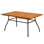 Tuintafel Beeley staal/massief acaciahout - bruin/zwart - Breedte: 150 cm