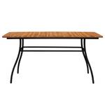 Tuintafel Beeley staal/massief acaciahout - bruin/zwart - Breedte: 150 cm