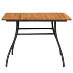 Table de jardin Beeley Acier / Acacia massif - Marron / Noir - Largeur : 100 cm