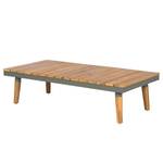 Table lounge Capilla Acacia massif / Acier - Gris / Marron