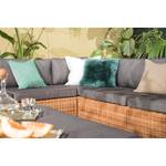 Loungeecke Chavara Polyrattan / Webstoff - Braun / Anthrazit