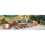 Loungebank Chavara I polypropeen/polyester - bruin/antracietkleurig