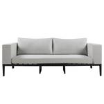 Loungebank ELWAH geweven stof/aluminium - lichtgrijs/zwart - Breedte: 220 cm