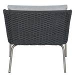 Chaise de jardin Desha Polyester / Acier inoxydable - Noir / Gris