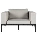 Fauteuil de jardin ELWAH Tissu / Aluminium - Gris clair / Noir