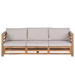 Loungebank Estela II polyester/massief acaciahout - bruin/grijs