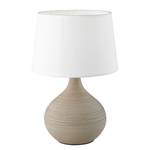 Lampe Martin Tissu / Céramique - 1 ampoule - Blanc / Beige