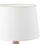 Tischleuchte Martin Webstoff / Keramik - 1-flammig - Weiß / Beige