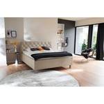 Gestoffeerd bed San Remo Beige - 160 x 200cm - Chroomkleurig glanzend