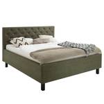 Gestoffeerd bed San Remo Groen - 180 x 200cm - Zwart