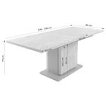 Eettafel Brussel (met uitschuiffunctie) - Concrete look - Breedte: 140 cm