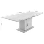 Eettafel Brussel (met uitschuiffunctie) - Concrete look - Breedte: 160 cm