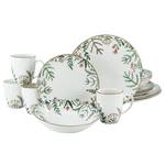 Servizio da tavola Greenery Leaves (16) Stoneware - Multicolore