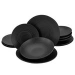 Servizio di piatti LAVA STONE  (12) Stoneware - Nero