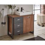 Meuble lavabo Marton Imitation chêne Stirling / Anthracite