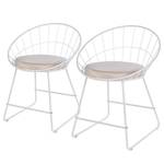 Chaises Ceza (lot de 2) Sable / Blanc