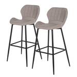 Chaises de bar Fia (lot de 2) Gris lumineux