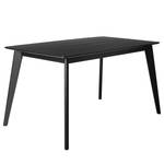 Eettafel Freda deels massief essenhout - essenhout zwart