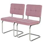 Chaises cantilever Feliz (lot de 2) Rose