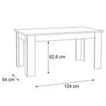 Eettafel Timber Wit/Concrete look - Breedte: 160 cm