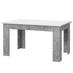 Tavolo da pranzo Timber Bianco / Effeto cemento - Larghezza: 140 cm