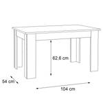 Tavolo da pranzo Timber Bianco / Effeto cemento - Larghezza: 140 cm