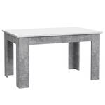 Eettafel Timber Wit/Concrete look - Breedte: 140 cm