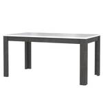 Table Wilander (extensible) - Imitation béton / Blanc - Largeur : 160 cm