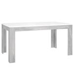 Tavolo da pranzo Uyu Grigio - Bianco - Materiale a base lignea - 160 x 78 x 90 cm