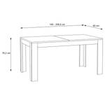 Eettafel Jaslo (met uitschuiffunctie) Comano pruimenhouten look