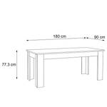 Esstisch Timber Weiß / Beton Dekor - Breite: 180 cm