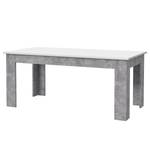 Eettafel Timber Wit/Concrete look - Breedte: 180 cm