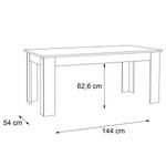 Esstisch Timber Weiß / Beton Dekor - Breite: 180 cm