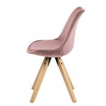 Chaises capitonnées Aledas IV Rose vieilli - Beige - Lot de 4