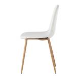 Gestoffeerde stoel Iskmo (2-delige set) - kunstleer - Wit - Set van 4