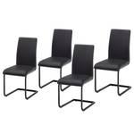 Chaise Cantilever Bjora Noir - Lot de 4