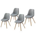 Chaises capitonnées Farelas Tissu Cors: Granite - Lot de 4