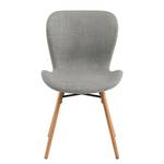 Chaises capitonnées Livaras Tissu Radis: Gris clair - Lot de 4