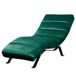 Chaise longue Kasson Velluto - Velluto Onoli: verde antico - Nero