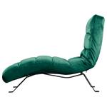 Chaise longue Kasson Velluto - Velluto Onoli: verde antico - Nero