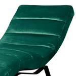 Chaise longue Kasson Velluto - Velluto Onoli: verde antico - Nero