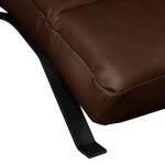 Chaise longue Kasson Vera pelle - Vera pelle Nadra: marrone scuro - Nero