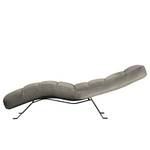 Chaise relax Kasson cuir véritable - Cuir Nadra: Gris - Noir